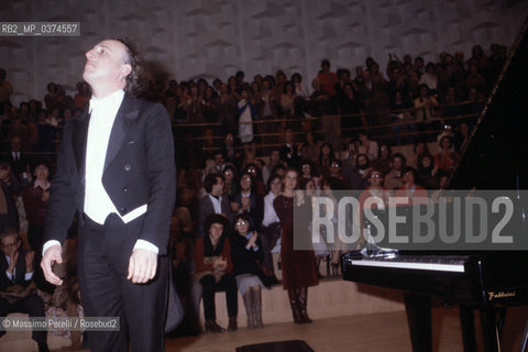 Maurizio Pollini, pianista, musica classica, ritratto 1986, Roma, Italia / Maurizio Pollini, pianist, classic music, potrait 1986, Rome, Italy. ©Massimo Perelli/Rosebud2