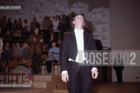 Maurizio Pollini, pianista, musica classica, ritratto 1986, Roma, Italia / Maurizio Pollini, pianist, classic music, potrait 1986, Rome, Italy. ©Massimo Perelli/Rosebud2