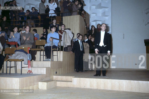 Maurizio Pollini, pianista, musica classica, ritratto 1986, Roma, Italia / Maurizio Pollini, pianist, classic music, potrait 1986, Rome, Italy. ©Massimo Perelli/Rosebud2