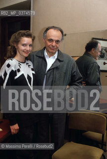 Lorin Maazel e moglie, direttore, musica classica, ritratto 1992, Roma, Italia / Lorin Maazel and wife, director, classic music, potrait 1992, Rome, Italy. ©Massimo Perelli/Rosebud2