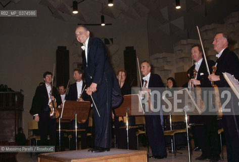 Lorin Maazel, direttore, musica classica, ritratto 1992, Roma, Italia / Lorin Maazel, director, classic music, potrait 1992, Rome, Italy. ©Massimo Perelli/Rosebud2