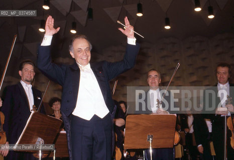 Lorin Maazel, direttore, musica classica, ritratto 1992, Roma, Italia / Lorin Maazel, director, classic music, potrait 1992, Rome, Italy. ©Massimo Perelli/Rosebud2