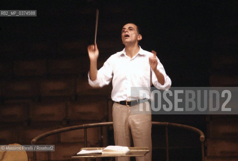 Lorin Maazel, direttore, musica classica, ritratto 1992, Roma, Italia / Lorin Maazel, director, classic music, potrait 1992, Rome, Italy. ©Massimo Perelli/Rosebud2