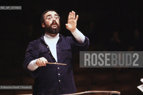 Gianluigi Gelmetti, direttore, musica classica, ritratto 1988, Roma, Italia / Gianluigi Gelmetti, director, classic music, potrait 1988, Rome, Italy. ©Massimo Perelli/Rosebud2