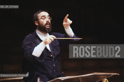 Gianluigi Gelmetti, direttore, musica classica, ritratto 1988, Roma, Italia / Gianluigi Gelmetti, director, classic music, potrait 1988, Rome, Italy. ©Massimo Perelli/Rosebud2