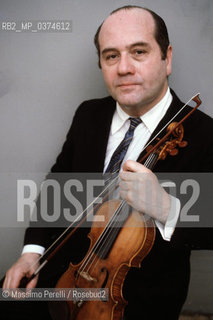 Igor Oistrach, violinista, musica classica, ritratto 1989, Roma, Italia / Igor Oistrach, violinist, classic music, potrait 1989, Rome, Italy. ©Massimo Perelli/Rosebud2