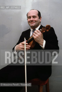 Igor Oistrach, violinista, musica classica, ritratto 1989, Roma, Italia / Igor Oistrach, violinist, classic music, potrait 1989, Rome, Italy. ©Massimo Perelli/Rosebud2