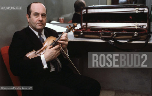 Igor Oistrach, violinista, musica classica, ritratto 1989, Roma, Italia / Igor Oistrach, violinist, classic music, potrait 1989, Rome, Italy. ©Massimo Perelli/Rosebud2