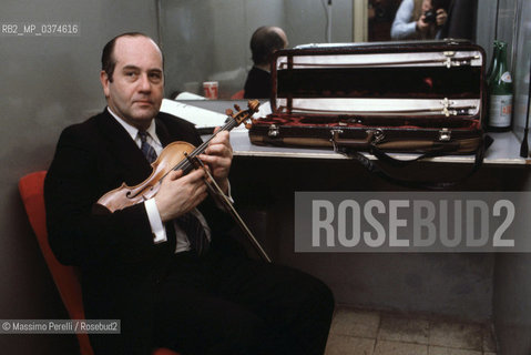 Igor Oistrach, violinista, musica classica, ritratto 1989, Roma, Italia / Igor Oistrach, violinist, classic music, potrait 1989, Rome, Italy. ©Massimo Perelli/Rosebud2