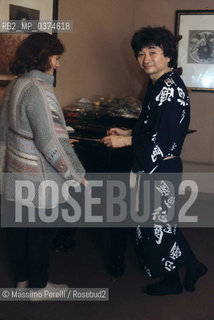 Seiji Ozawa, direttore, musica classica, ritratto 1985, Roma, Italia / Seiji Ozawa, director, classic music, potrait 1985, Rome, Italy. ©Massimo Perelli/Rosebud2