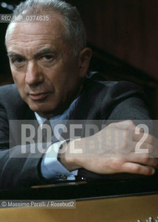 Alexis Weissenberg, pianista, musica classica, ritratto 1992, Roma, Italia / Alexis Weissenberg, pianist, classic music, potrait 1992, Rome, Italy. ©Massimo Perelli/Rosebud2