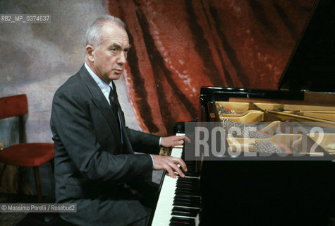 Alexis Weissenberg, pianista, musica classica, ritratto 1992, Roma, Italia / Alexis Weissenberg, pianist, classic music, potrait 1992, Rome, Italy. ©Massimo Perelli/Rosebud2