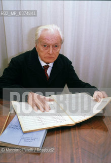 Gianandrea Gavazzeni, direttore, musica classica, ritratto 1989, Roma, Italia / Gianandrea Gavazzeni, director, classic music, potrait 1989, Rome, Italy. ©Massimo Perelli/Rosebud2