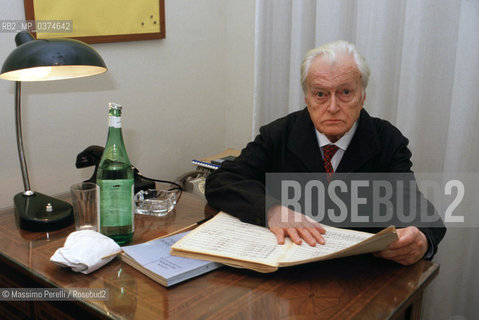 Gianandrea Gavazzeni, direttore, musica classica, ritratto 1989, Roma, Italia / Gianandrea Gavazzeni, director, classic music, potrait 1989, Rome, Italy. ©Massimo Perelli/Rosebud2