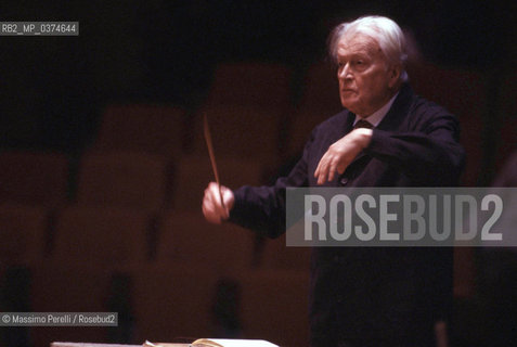 Gianandrea Gavazzeni, direttore, musica classica, ritratto 1989, Roma, Italia / Gianandrea Gavazzeni, director, classic music, potrait 1989, Rome, Italy. ©Massimo Perelli/Rosebud2