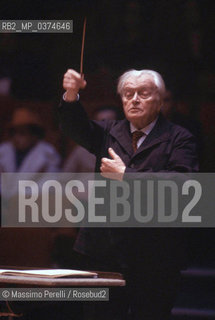 Gianandrea Gavazzeni, direttore, musica classica, ritratto 1989, Roma, Italia / Gianandrea Gavazzeni, director, classic music, potrait 1989, Rome, Italy. ©Massimo Perelli/Rosebud2