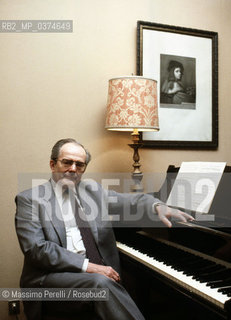 Wolfgang Sawallisch, direttore, musica classica, ritratto 1985, Roma, Italia / Wolfgang Sawallisch, director, classic music, potrait 1985, Rome, Italy. ©Massimo Perelli/Rosebud2