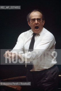 Wolfgang Sawallisch, direttore, musica classica, ritratto 1985, Roma, Italia / Wolfgang Sawallisch, director, classic music, potrait 1985, Rome, Italy. ©Massimo Perelli/Rosebud2