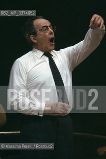 Wolfgang Sawallisch, direttore, musica classica, ritratto 1985, Roma, Italia / Wolfgang Sawallisch, director, classic music, potrait 1985, Rome, Italy. ©Massimo Perelli/Rosebud2