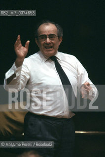 Wolfgang Sawallisch, direttore, musica classica, ritratto 1985, Roma, Italia / Wolfgang Sawallisch, director, classic music, potrait 1985, Rome, Italy. ©Massimo Perelli/Rosebud2