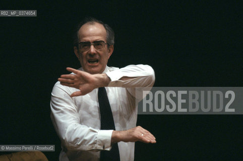 Wolfgang Sawallisch, direttore, musica classica, ritratto 1985, Roma, Italia / Wolfgang Sawallisch, director, classic music, potrait 1985, Rome, Italy. ©Massimo Perelli/Rosebud2