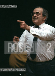 Wolfgang Sawallisch, direttore, musica classica, ritratto 1985, Roma, Italia / Wolfgang Sawallisch, director, classic music, potrait 1985, Rome, Italy. ©Massimo Perelli/Rosebud2