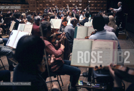 Wolfgang Sawallisch, direttore, musica classica, ritratto 1985, Roma, Italia / Wolfgang Sawallisch, director, classic music, potrait 1985, Rome, Italy. ©Massimo Perelli/Rosebud2