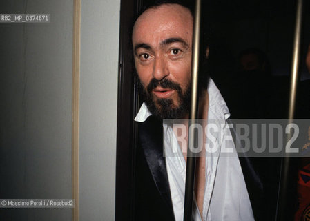 Luciano Pavarotti, cantante tenore, lirica, ritratto 1990, Roma, Italia / Luciano Pavarotti, tenor singer, lirica, potrait 1990, Rome, Italy. ©Massimo Perelli/Rosebud2