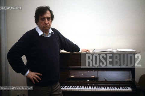 Luciano Berio, direttore, musica classica, ritratto 1983, Roma, Italia / Luciano Berio, director, classic music, potrait 1983, Rome, Italy. ©Massimo Perelli/Rosebud2