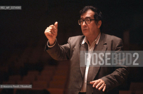 Luciano Berio, direttore, musica classica, ritratto 1986, Roma, Italia / Luciano Berio, director, classic music, potrait 1986, Rome, Italy. ©Massimo Perelli/Rosebud2