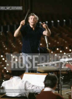 Georges Pretre, direttore, musica classica, ritratto 1986, Roma, Italia / Georges Pretre, director, classic music, potrait 1986, Rome, Italy. ©Massimo Perelli/Rosebud2