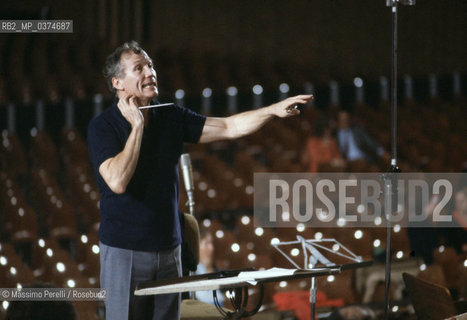 Georges Pretre, direttore, musica classica, ritratto 1986, Roma, Italia / Georges Pretre, director, classic music, potrait 1986, Rome, Italy. ©Massimo Perelli/Rosebud2