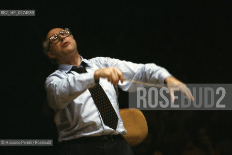 Mstislav Rostropovich, direttore, musica classica, ritratto 1989, Roma, Italia / Mstislav Rostropovich, director, classic music, potrait 1989, Rome, Italy. ©Massimo Perelli/Rosebud2