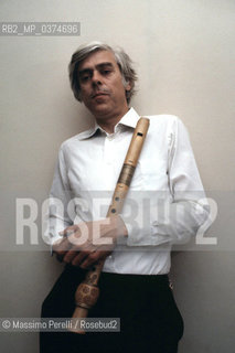 Franz Bruggen, direttore, musica classica, ritratto 1989, Roma, Italia / Franz Bruggen, director, classic music, potrait 1989, Rome, Italy. ©Massimo Perelli/Rosebud2