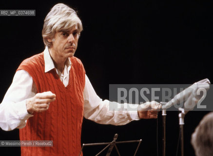 Franz Bruggen, direttore, musica classica, ritratto 1989, Roma, Italia / Franz Bruggen, director, classic music, potrait 1989, Rome, Italy. ©Massimo Perelli/Rosebud2