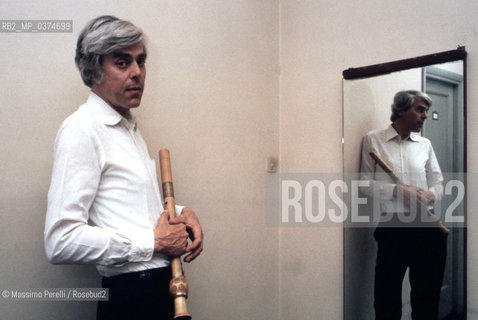 Franz Bruggen, direttore, musica classica, ritratto 1989, Roma, Italia / Franz Bruggen, director, classic music, potrait 1989, Rome, Italy. ©Massimo Perelli/Rosebud2