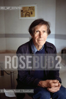 John Cage, compositore, musica contemporanea, ritratto 1984, Roma, Italia / John Cage, composer, contemporary music, potrait 1984, Rome, Italy. ©Massimo Perelli/Rosebud2