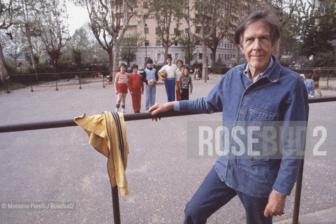 John Cage, compositore, musica contemporanea, ritratto 1984, Roma, Italia / John Cage, composer, contemporary music, potrait 1984, Rome, Italy. ©Massimo Perelli/Rosebud2