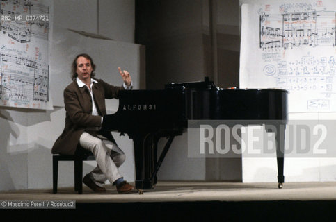 Karlheinz Stockhausen, compositore, musica contemporanea, ritratto 1983, Roma, Italia / Karlheinz Stockhausen, composer, contemporary music, potrait 1983, Rome, Italy. ©Massimo Perelli/Rosebud2