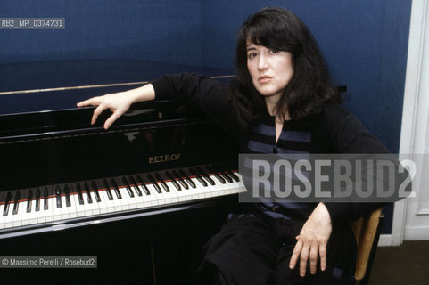 Martha Algerich, pianista, musica classica, ritratto 1983, Roma, Italia / Martha Algerich, pianist, classic music, potrait 1983, Rome, Italy. ©Massimo Perelli/Rosebud2