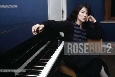 Martha Algerich, pianista, musica classica, ritratto 1983, Roma, Italia / Martha Algerich, pianist, classic music, potrait 1983, Rome, Italy. ©Massimo Perelli/Rosebud2