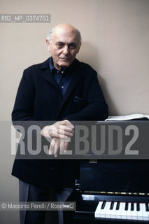 Sir.George Solti, direttore, musica classica, ritratto 1986, Bologna, Italia / Sir.Georg Solti, director, classic music, potrait 1986, Bologna, Italy. ©Massimo Perelli/Rosebud2