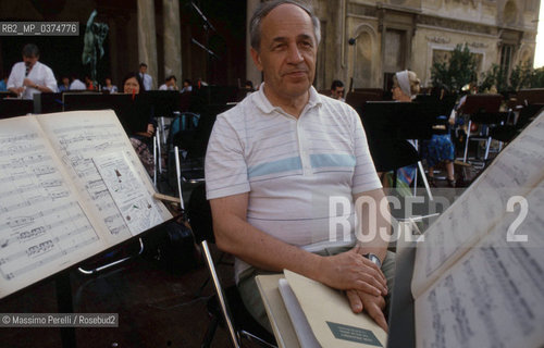 Pierre Boulez, direttore, musica classica, ritratto 1991, Roma, Italia / Pierre Boulez, director, classic music, potrait 1991, Rome, Italy. ©Massimo Perelli/Rosebud2