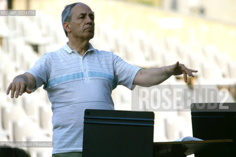 Pierre Boulez, direttore, musica classica, ritratto 1991, Roma, Italia / Pierre Boulez, director, classic music, potrait 1991, Rome, Italy. ©Massimo Perelli/Rosebud2