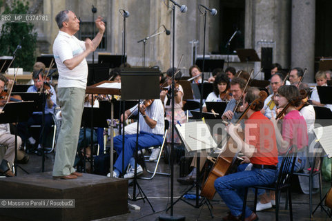 Pierre Boulez, direttore, musica classica, ritratto 1991, Roma, Italia / Pierre Boulez, director, classic music, potrait 1991, Rome, Italy. ©Massimo Perelli/Rosebud2