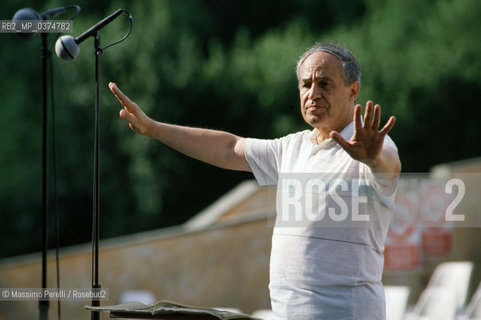 Pierre Boulez, direttore, musica classica, ritratto 1991, Roma, Italia / Pierre Boulez, director, classic music, potrait 1991, Rome, Italy. ©Massimo Perelli/Rosebud2