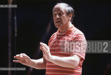 Pierre Boulez, direttore, musica classica, ritratto 1991, Roma, Italia / Pierre Boulez, director, classic music, potrait 1991, Rome, Italy. ©Massimo Perelli/Rosebud2