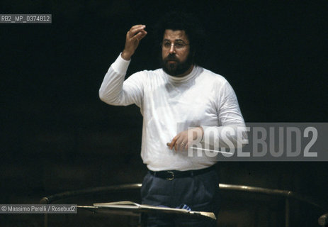 Giuseppe Sinopoli, direttore, musica classica, ritratto 1983, Roma, Italia / Giusepe Sinopoli, director, classic music, potrait 1983, Rome, Italy. ©Massimo Perelli/Rosebud2