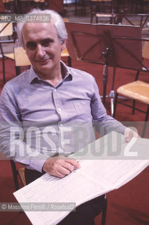 Massimo Pradella, direttore, musica classica, ritratto 1992, Roma, Italia / Massimo Pradella, director, classic music, potrait 1992, Rome, Italy. ©Massimo Perelli/Rosebud2