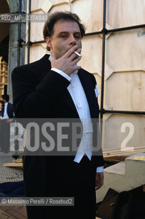 Spiros Agiris, direttore, musica classica, ritratto 1992, Spoleto, Italia / Spiros Agiris, director, classic music, potrait 1992, Spoleto, Italy. ©Massimo Perelli/Rosebud2